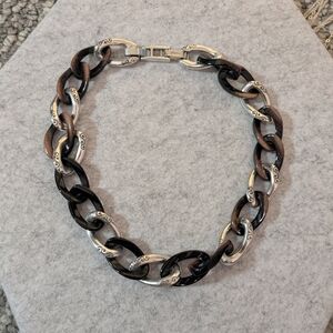 Brighton Black and Silver Chain Necklace
